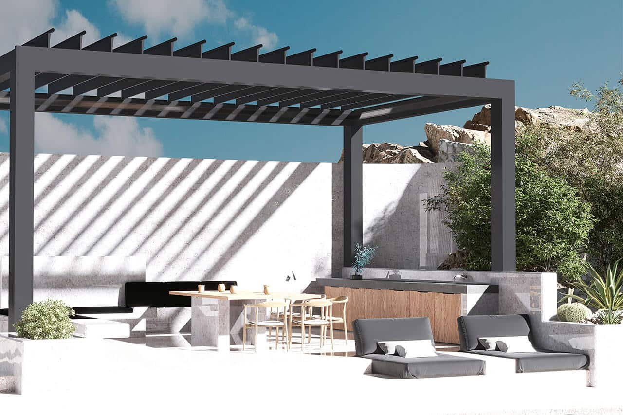freistehende Terrassenüberdachung